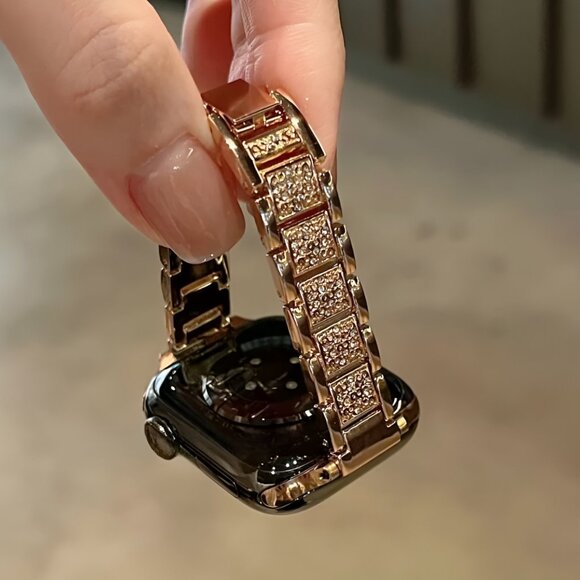 NEW Luxury Slim Rose gold Adjustable Stainless Steel Watch Band For Apple Watch - Picture 2 of 6